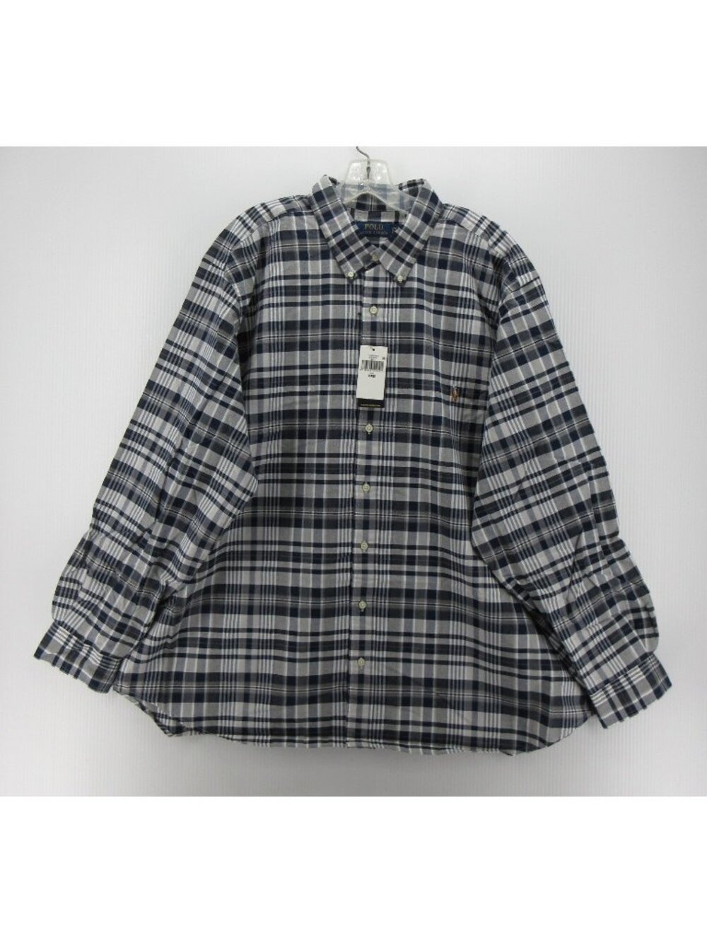 Polo Ralph Lauren Shirt 2XB Big Button Down Plaid Classic Flesh Pony